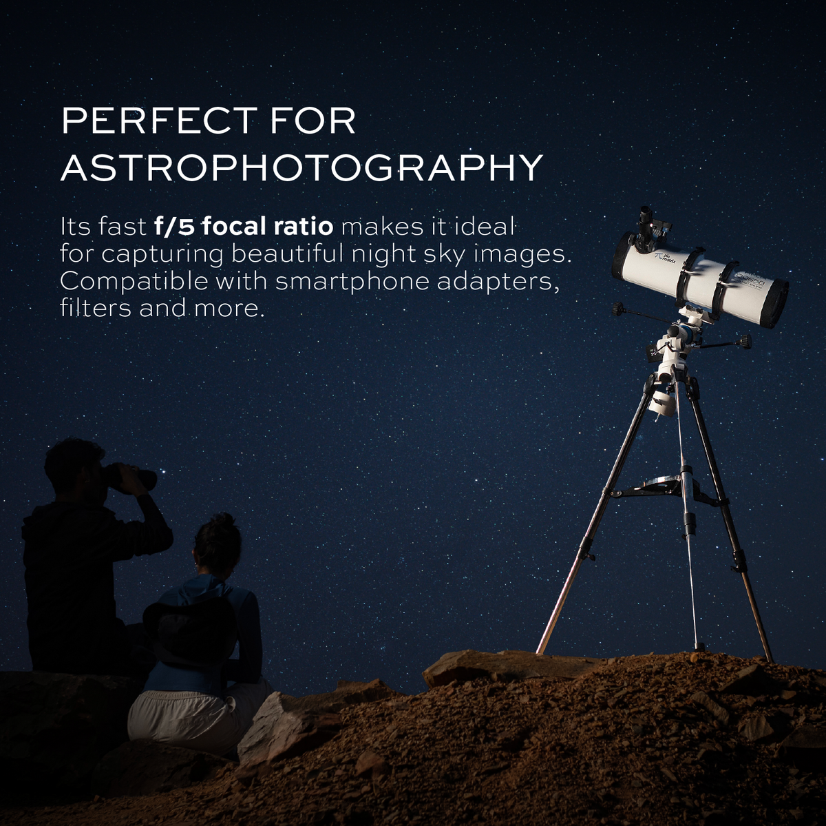 Helix Reflector Telescope with Motor Drive