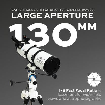 Helix Reflector Telescope with Motor Drive
