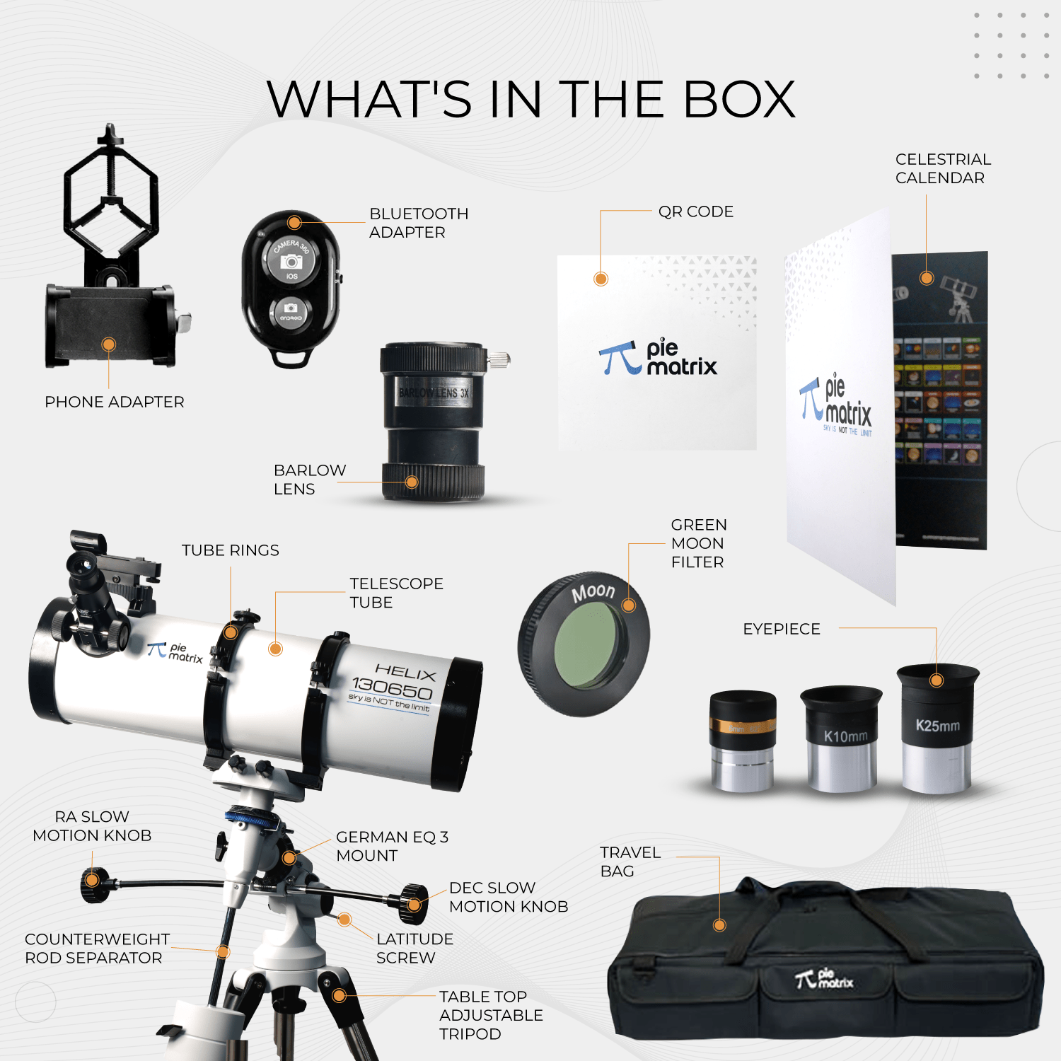 Helix Reflector Telescope with Motor Drive - Telescopes - Pie Matrix